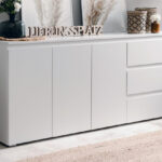 Sideboard Blanc Kommode Schrank Mdf Weiß Mit Melamin Regarding Sideboard Kommode